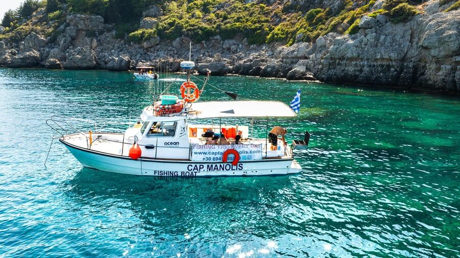 Rhodes: Captain Manolis Fishing Trip with BBQ and Swimming - Key points at a glance