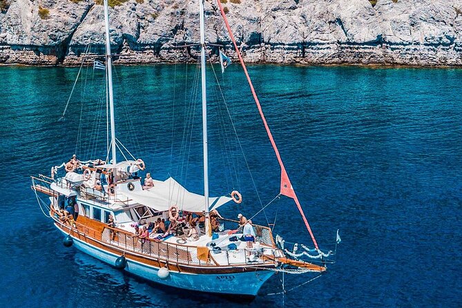 Rhodes Day Cruise (with lunch & unlimited drinks) 5,5 Hours - Afandou Beach: The First Swim and Lunch Stop