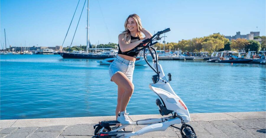 Rhodes: Explore the New and Medieval City on Trikkes - What the Trikke is like to ride
