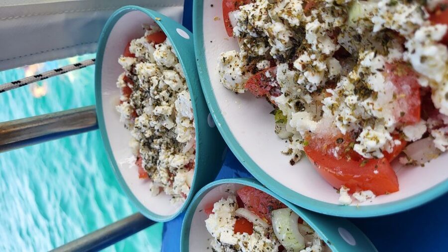 Rhodes: Fishing Trip, Snorkelling, BBQ, & Professional Guide - Lunch cooked on the boat