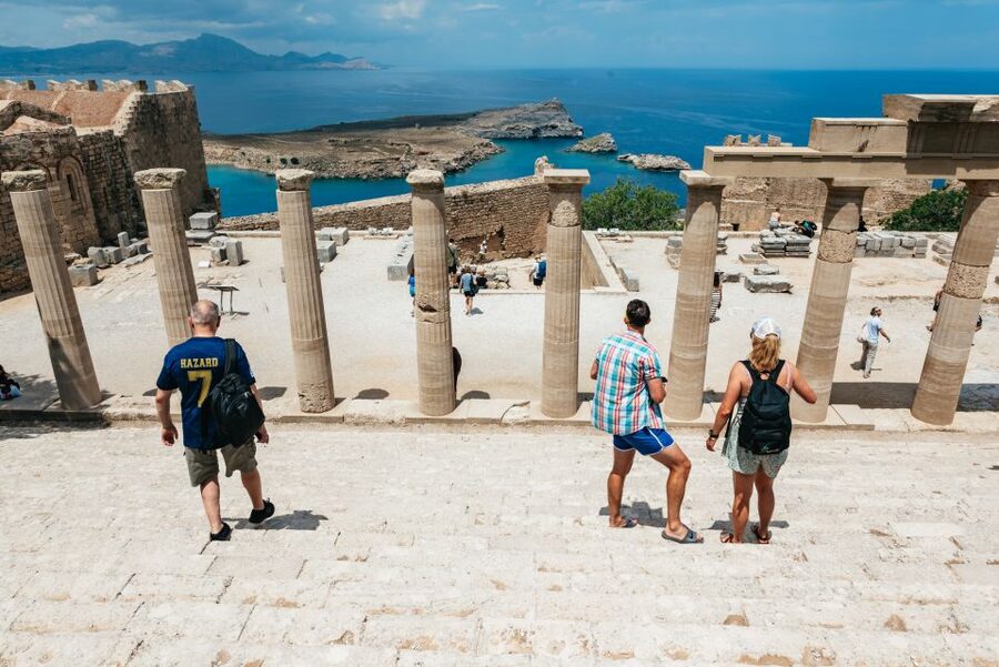 Rhodes: Guided Bus Trip to Lindos Village & Seven Springs - The Acropolis of Lindos, optional but worthwhile