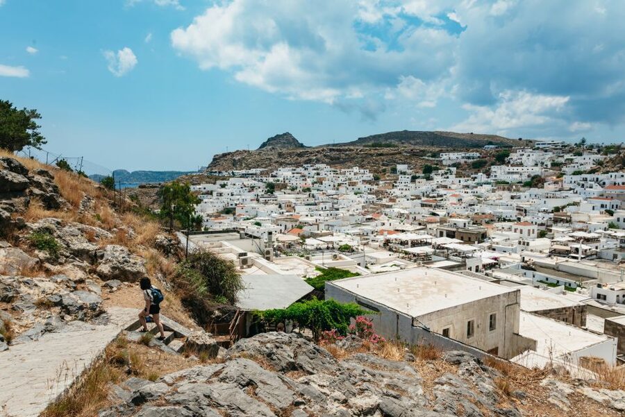 Rhodes: Guided Bus Trip to Lindos Village & Seven Springs - Beach time, lunch, and village wandering