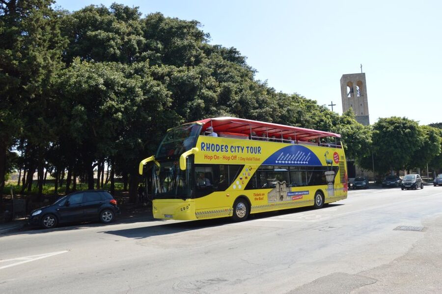 Rhodes: Hop-on Hop-off Bus and Submarine Tour - Old Town, city center, and the Town Hall