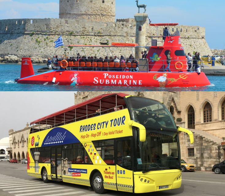 Rhodes: Hop-on Hop-off Bus and Submarine Tour - The bus route from Monte Smith to the harbor