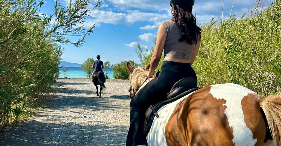 Rhodes: Horseback Riding Trip with Digital Photos - Arriving at NivaRanch and meeting the horses