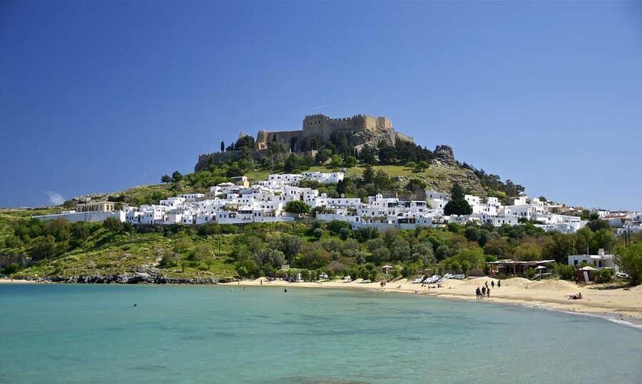 Rhodes: Lindos Cruise with 2 Swim Stops - Arriving in Lindos with three hours to plan