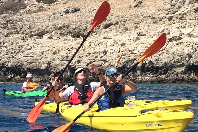 Rhodes Sea Kayaking Adventure small groups incl.Transfer & snack - Feraklos Castle and the Charaki coastline