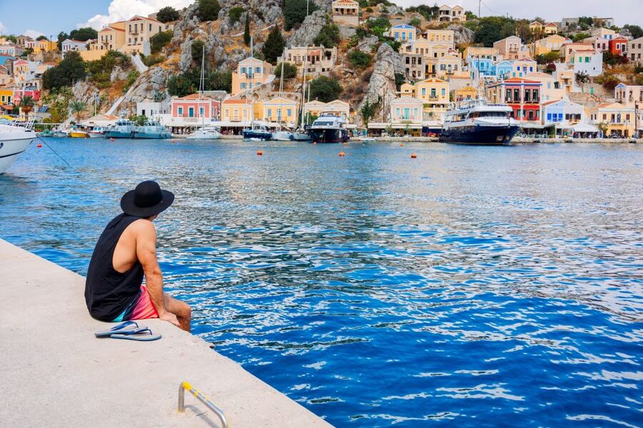 Rhodes: Speedboat trip to Symi Town and Panormitis Monastery - Symi Town: harbor views, lanes, food, and swimming