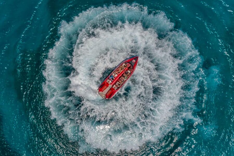 Rhodes Town: Adrenaline Jet Boat Adventure - A five-minute stop near Elli Beach