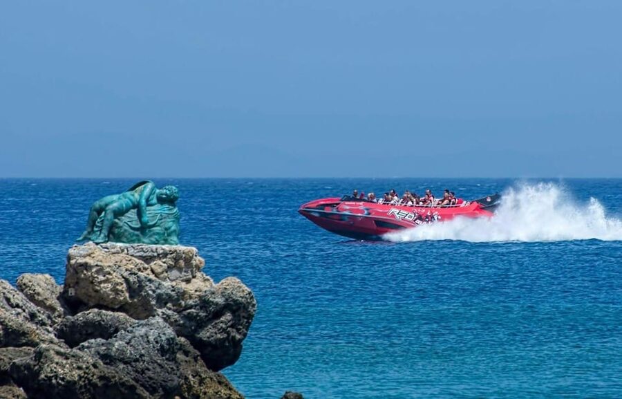 Rhodes Town: Adrenaline Jet Boat Adventure - Noise, music, and comfort on board