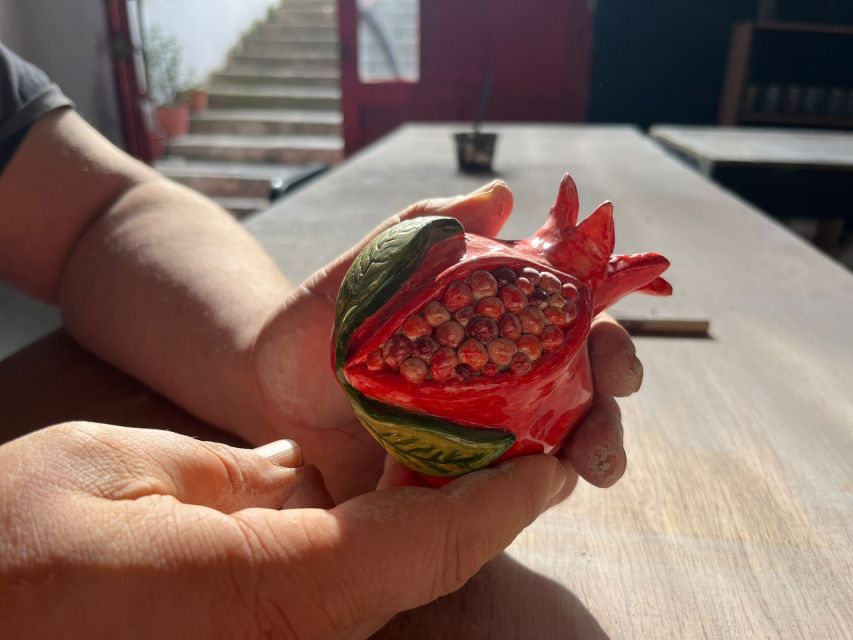 Rhodes Town: Pomegranate Pottery Masterclass - Painting, glazing, and choosing your keepsake