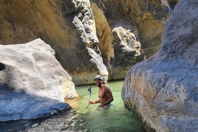 River Trekking at Kourtaliotiko Gorge Waterfalls to Preveli Beach - A break separates the river from the mountain trail