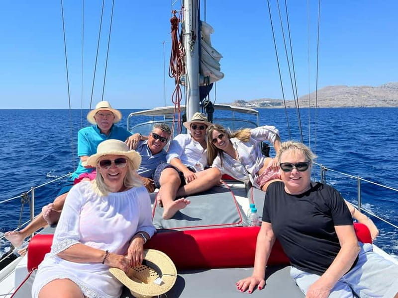 Sailing tour around Lindos with food and drinks - Boarding at the Pallas Beach jetty