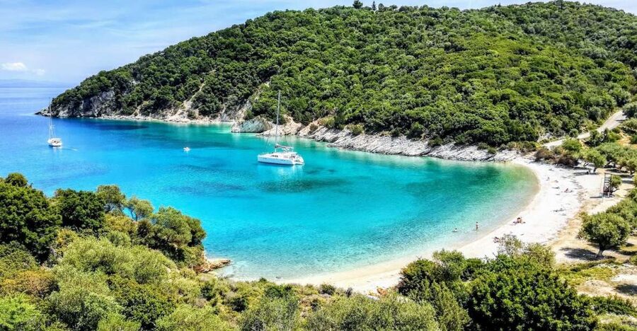 Sami: Ithaca Island Boat Trip with Swimming and Snacks - Filiatro Beach: the longest water stop