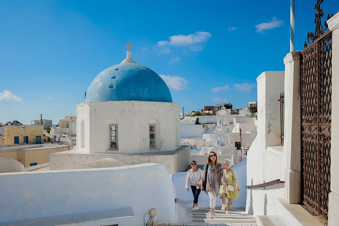 Santorini: 4hr Private First Impressions Tour - The Three Bells of Fira and the famous blue dome