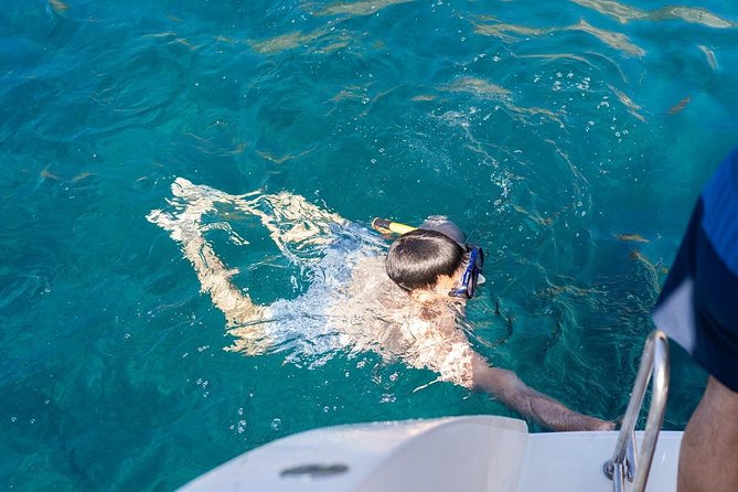 Santorini Adventurous Catamaran Experience with Snorkeling - Akrotiri Lighthouse, Mesa Pigadia, and the southern cliffs