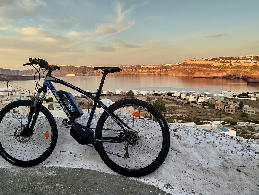 Santorini: Around the Island by Electric Bike - A different road home, with windmills overhead