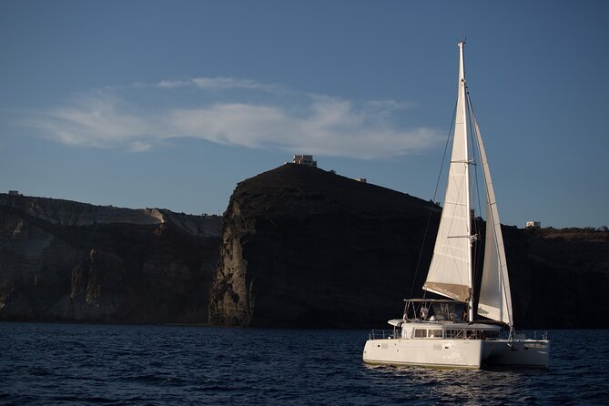 Santorini Caldera Gold Day Cruise with BBQ on board and Open Bar - Finishing at Ammoudi Bay below Oia