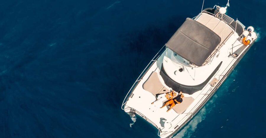 Santorini: Caldera Private Power Catamaran Cruise - Thirassia: a slower side of the caldera