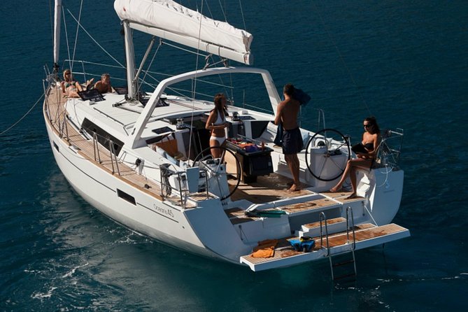 Santorini Caldera Private Sailing Boat Cruise - Thirassia: the final chance to swim