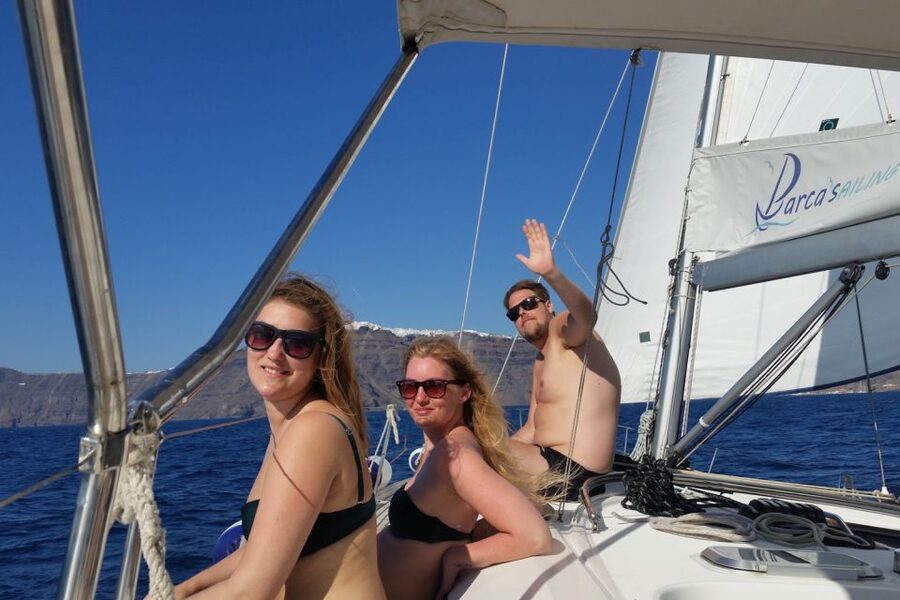 Santorini Caldera: Sunset Sailing Cruise with Meal - Sunset Near the Southern Caldera