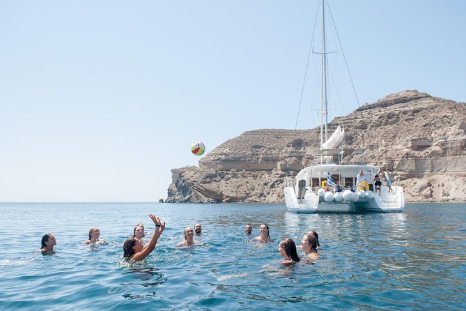 Santorini Catamaran Cruise with Fresh Meal and Open Bar - Sailing around Nea Kameni and the volcano