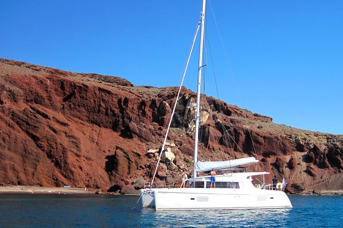 Santorini Catamaran Cruise with Fresh Meal and Open Bar - The onboard meal is more than a snack