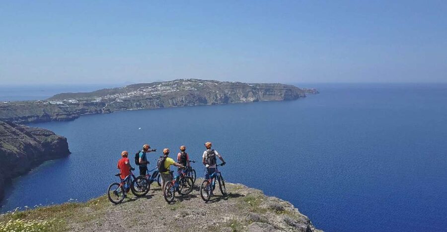 Santorini: Electric Mountain Bike Adventure - Old paths and Emporeio’s medieval lanes