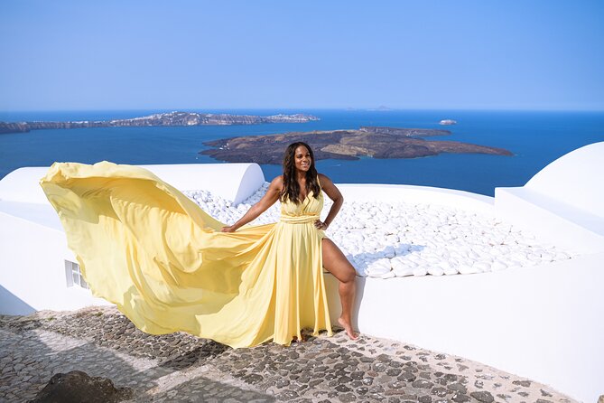 Santorini Flying Dress Photo Session Experience - What you receive after the shoot