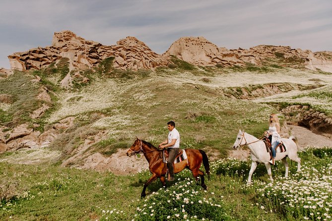 Santorini: Horse Riding to the Black Sandy Beach (Eros beach) - Photos, saddlebags, and practical comfort