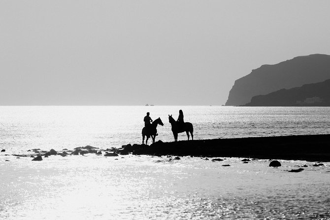 Santorini: Horse Riding to the Black Sandy Beach (Eros beach) - Reaching Eros Beach on horseback