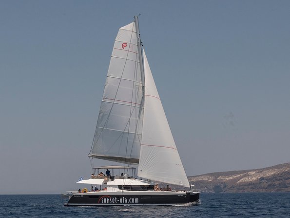 Santorini Luxury Catamaran Day Cruise with BBQ,drinks,transfer - Why Santorini is better from the water