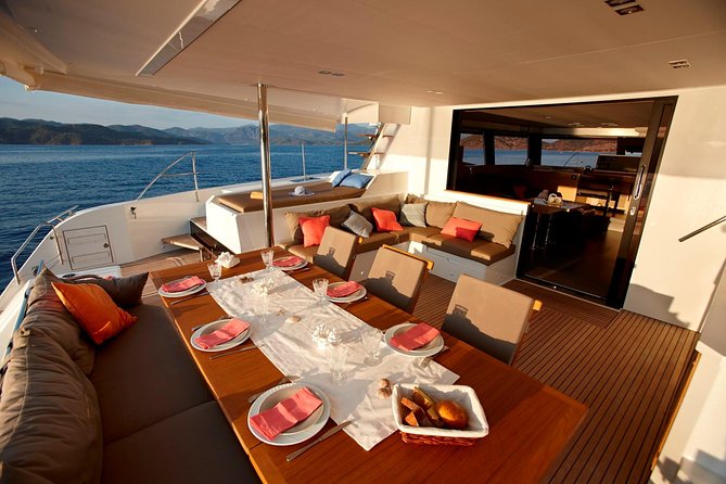 Santorini Luxury Catamaran Day Cruise with BBQ,drinks,transfer - The Hot Springs stop lasts about 30 minutes