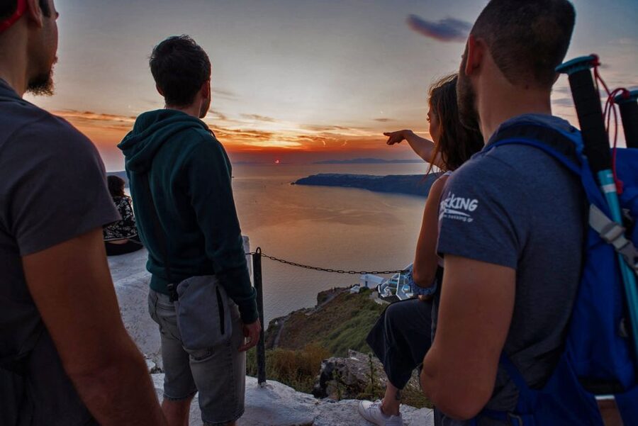 Santorini: Night Hike, Wine Tasting, and Greek Dinner - Santorini by thousands of lights
