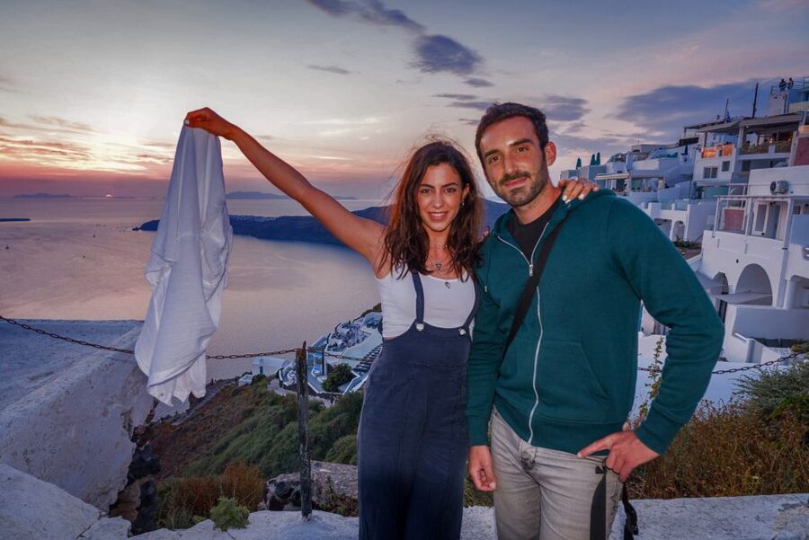 Santorini: Night Hike, Wine Tasting, and Greek Dinner - Meeting the trail in Fira