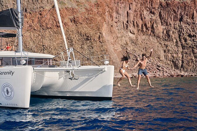 Santorini Oia: Luxury Sunset Cruise with Fresh Fish BBQ & Drinks - The old port before the sunset