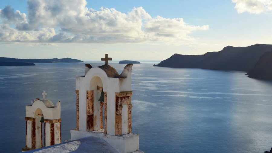 Santorini Panoramic Firostefani & Oia Blue Dome Private Tour - Oia: famous, beautiful, and crowded