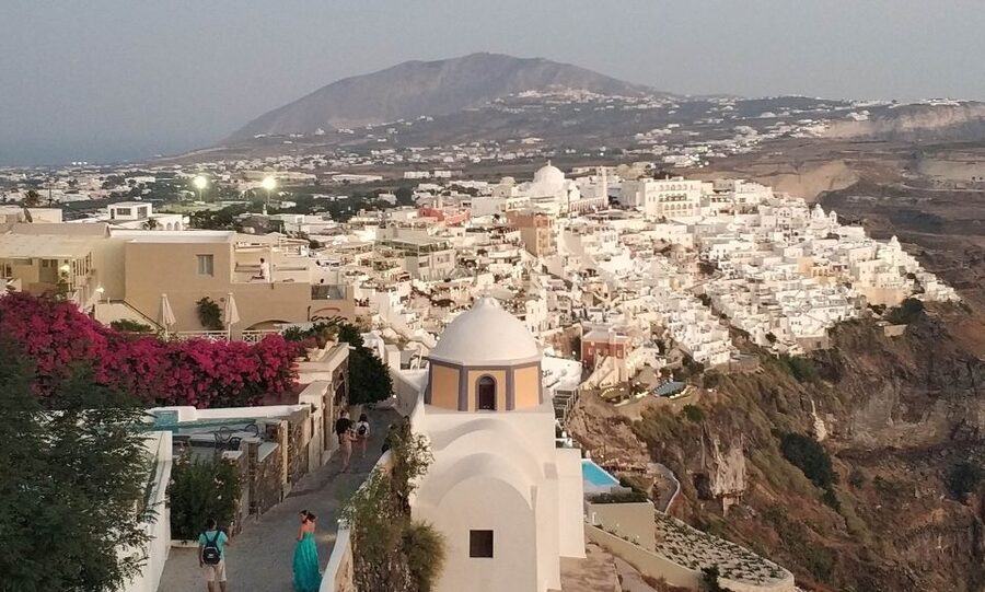 Santorini Panoramic Firostefani & Oia Blue Dome Private Tour - The 17th-century cave house in Megalochori