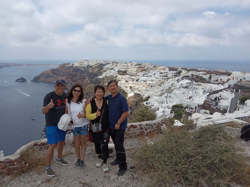 Santorini Panoramic Firostefani & Oia Blue Dome Private Tour - Ending at a cliffside winery