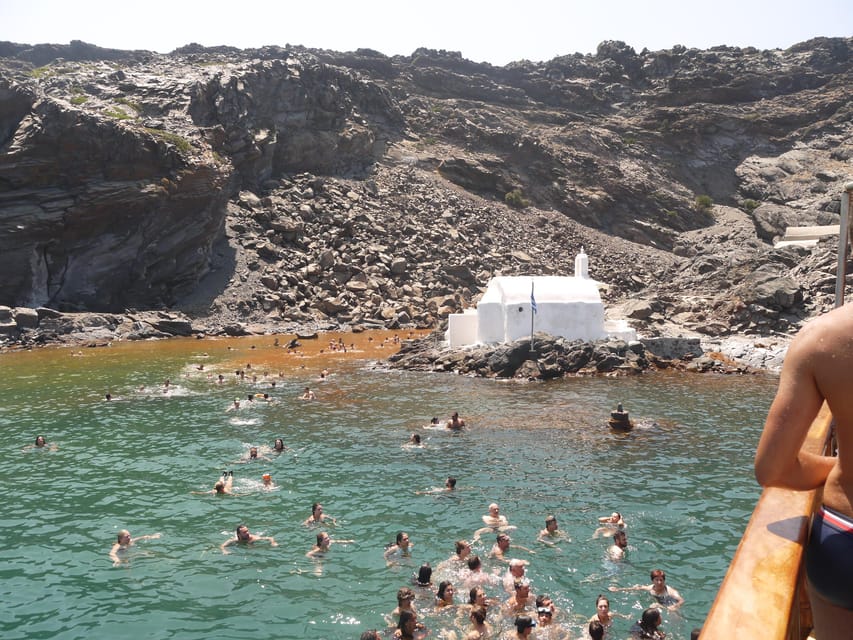 Santorini Port: 3 Hour Cruise to Volcano and Hot Springs - Nea Kameni: walking on an active volcano