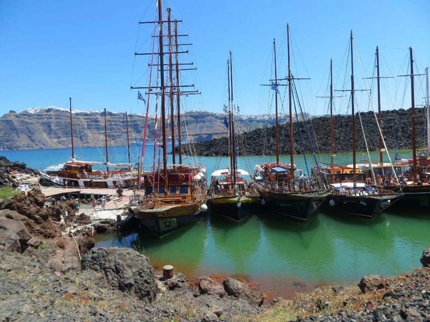 Santorini Port: 3 Hour Cruise to Volcano and Hot Springs - Palea Kameni: the hot springs reality check