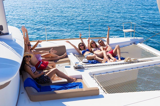 Santorini Private Catamaran Cruise with BBQ, Open Bar & Transfers - The crew and the feel of a private charter