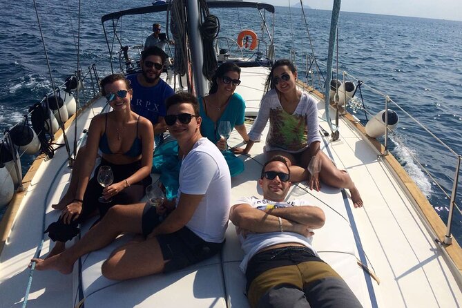 Santorini Private Daytime Sailing Cruise with Meal, Drinks &Transfer included - Swimming in Thirasia’s bay