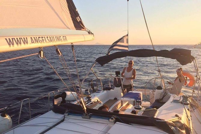 Santorini Private Sunset Sailing Tour with Dinner, Drinks &Transfer included - The sunset arrives during dinner