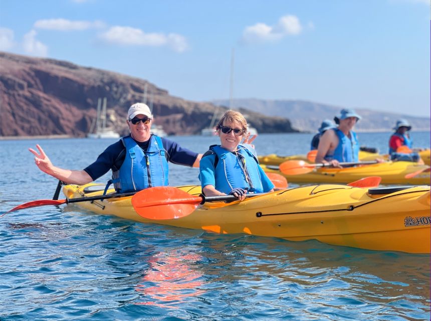 Santorini: Sea Caves Kayak Trip with Snorkeling and Picnic - The beach picnic is more than a lunch break