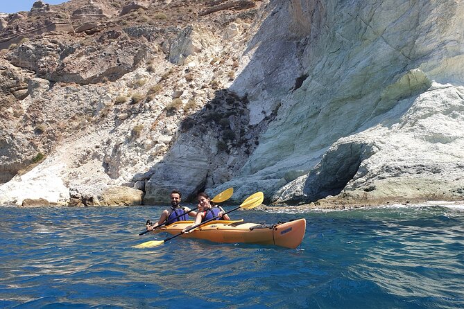 Santorini Sea Kayak - South Discovery, Small Group incl. Sea Caves and picnic - Sea caves and close-up coastal scenery