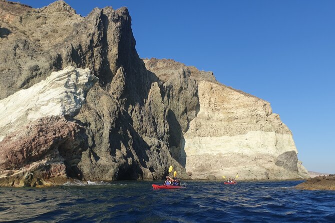 Santorini Sea Kayak - South Discovery, Small Group incl. Sea Caves and picnic - White Beach, Kambia Beach, and swimming time