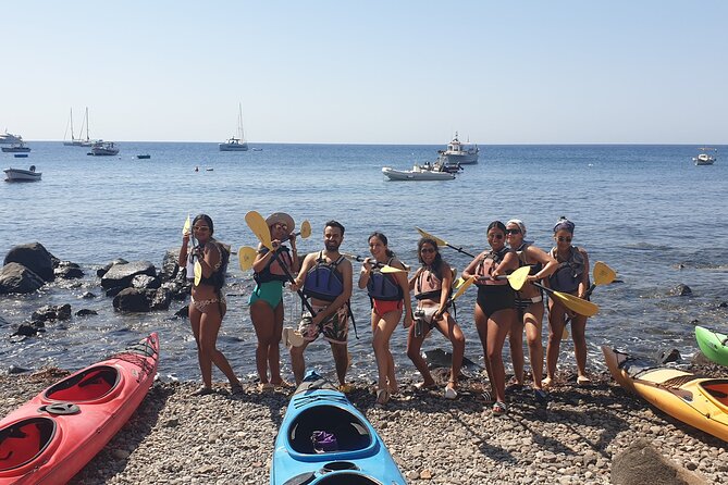 Santorini Sea Kayak - South Discovery, Small Group incl. Sea Caves and picnic - Snorkeling in the Aegean Sea