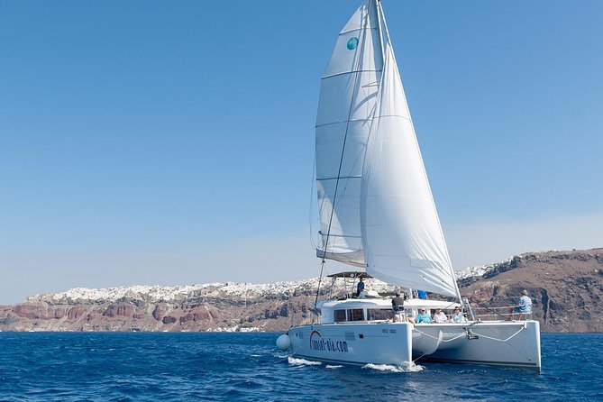 Santorini Small-Group Catamaran Sailing Trip(BBQ,drinks, transfer) - Sailing Around the Caldera