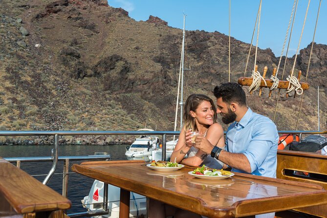 Santorini Sunset Dinner Cruise Including Nea Kameni Visit - What the crew adds to the day